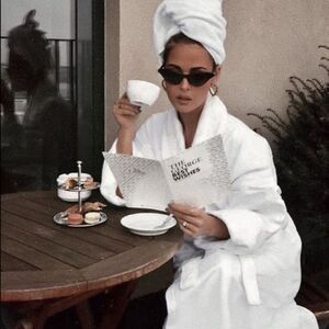 White luxury robe